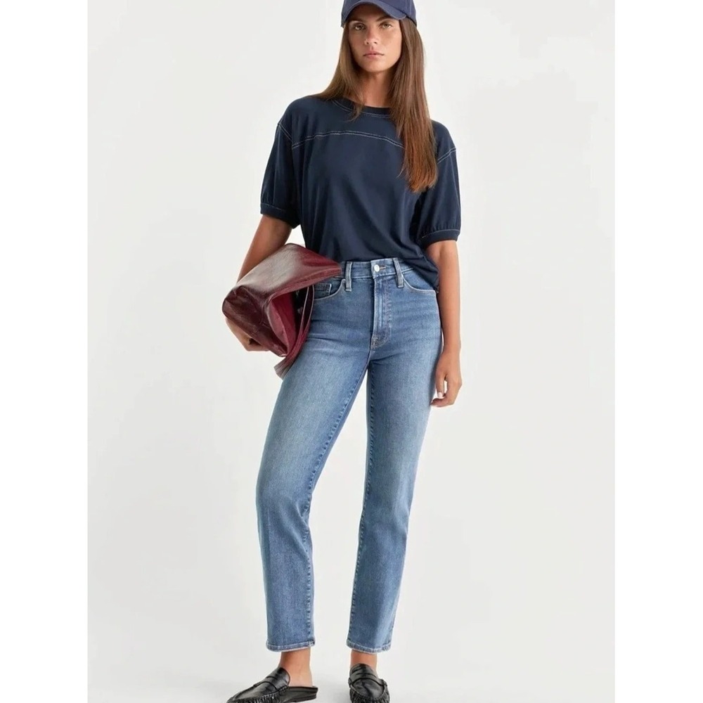 Good American Always Fits Good Legs Straight Jeans Blue